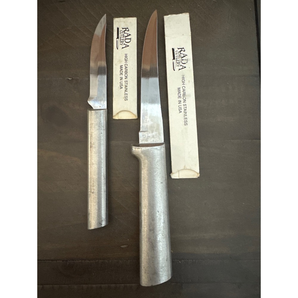 Rada Cutlery Parin Knife Set 2pc High Carbon Stainless Steel Aluminum Handle USA